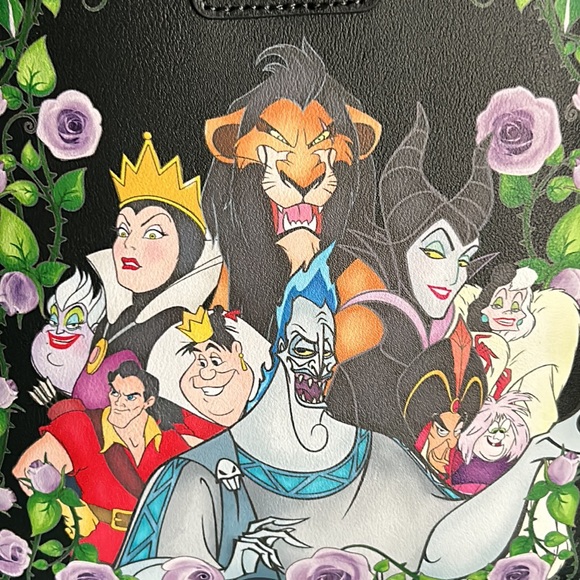 Gift Ready New Loungefly Disney’s Favorite Villains Vegan Leather Mini Backpack - Picture 3 of 12